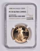 PF70 UCAM 1990-W $50 American Gold Eagle 1 Oz. .999 Fine Gold NGC
