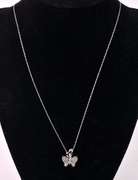 Dazzling Diamond Butterfly Pendant Necklace in White Gold