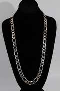 .925 Sterling Silver 13.5mm Figaro Chain 30 Inch