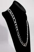 Italian Sterling Silver 14mm Figaro Chain 24 Inch