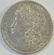 Scarce AU 1888-S Morgan Silver Dollar. Better date