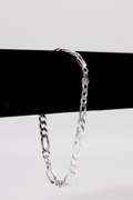 Sterling Silver 6mm Figaro Bracelet 9 Inch