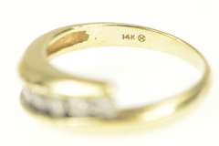 14K Yellow Gold 0.50 Cttw Diamond Band Bypass Channel Set Ring