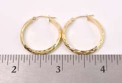 Gorgeous Hoop Earrings in 14K Yellow Gold