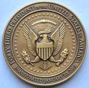 Official Geo Bush 2001 Bronze Official Inaugural Medal