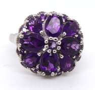 Lot of 2 Vintage 925 Sterling Silver Gemstone Rings