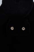 14K White & Yellow Gold 8mm Knot Earrings