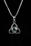 Sterling Silver Natural Blue Topaz Gemstone Pendant