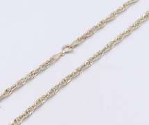 Set of Vintage Italian 925 Sterling Silver Rope Necklace and Matching Bracelet