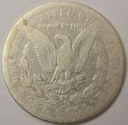 1878-CC Morgan Silver Dollar, Heavily Circulated.