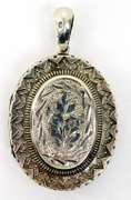 Exquisite Large Antique English Sterling Locket