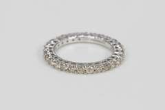 14k White Gold Eternity Diamond Wedding Band Size 4 Brand: FINEROCK