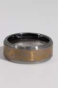 8mm Tungsten Carbide Wedding Band w/Laser Engraved Design Size 8