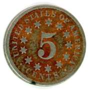 1869 No Rays Shield Nickel