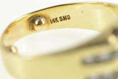 14K Yellow Gold 1.00 Ctw Diamond Retro Sun Squared Wedding Ring