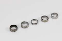 Lot of 5 Size 6 Tungsten Carbide Rings in Various Styles