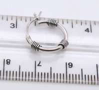 Group Lot of 2 Vintage 925 Sterling Silver Hoop Earrings