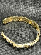 STUNNING MENS 10K DIAMOND GOLD BRACELET