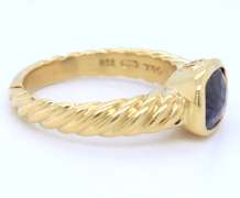 David Yurman 18kt Yellow Gold Iolite Ring