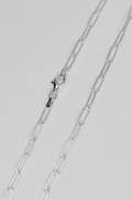 .925 Sterling Silver 3mm Paperclip Chain 16 Inches