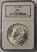 1884 Morgan Silver Dollar NGC MS64