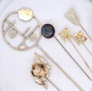 Group Lot of 6 Vintage 925 Sterling Silver Pins