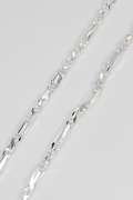 .925 Italian Sterling Silver 4mm FigaRope Chain 24 Inches
