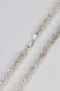 .925 Italian Sterling Silver 8mm Hollow Rope Chain Necklace 22 Inches
