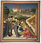 GENUINE JULES PANSU FRENCH TAPESTRY 50"X52"