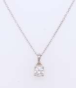 Dazzling White Gold Diamond Solitaire Pendant on Chain