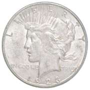 1923 Peace Silver Dollar Pied Piper Stickered Back