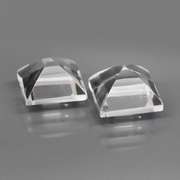 Superb 6.62ct high fire 8x8mm diamond white Topaz