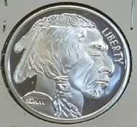 1 Oz Silver PRF Round GEM Ind/Buff