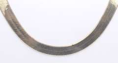 Vintage Italian 925 Sterling Silver Herringbone Necklace