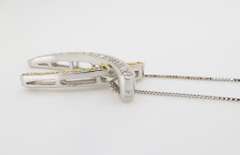 Two-Tone Diamond Bypass Pendant Necklace