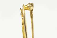 10K Yellow Gold Victorian Amethyst Seed Pearl Filigree Pin/Brooch