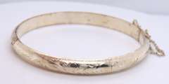 Vintage 925 Sterling Silver Bangle Bracelet