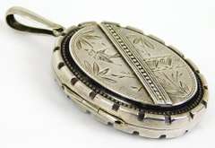 Antique English Aesthetic Large Sterling Locket