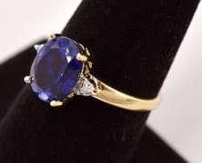 Darling Sapphire and Diamond Ring in Yellow Gold