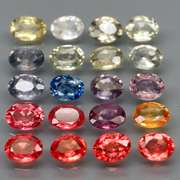 Glittering 20 piece 4.01ct fancy color Sapphire set