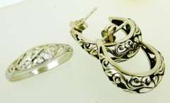 Sterling Filigree Ring & Earrings