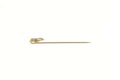 14K Yellow Gold Victorian Fantasy Cut Amethyst Ornate Stick Pin