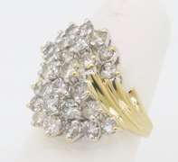 2.00CTW Diamond Bypass Cluster Ring