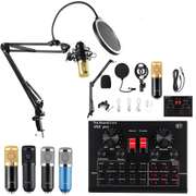 Condenser Microphone with Live Studio Sound Card