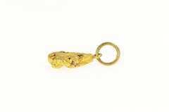 22K Yellow Gold Abstract Raw Natural Cluster Nugget Charm/Pendant