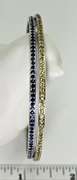 Wonderful Matched 14K Blue and Yellow Sapphire Bangles