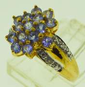 10KT Yellow gold Cluster Ring
