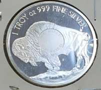 1 Oz Silver PRF Round GEM Ind/Buff