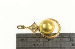 Gold Filled Victorian Sphere Ball Ring Dangle Statement Pendant