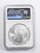 Mint Error MS69 2001 American Silver Eagle OBV Struck Thru NGC